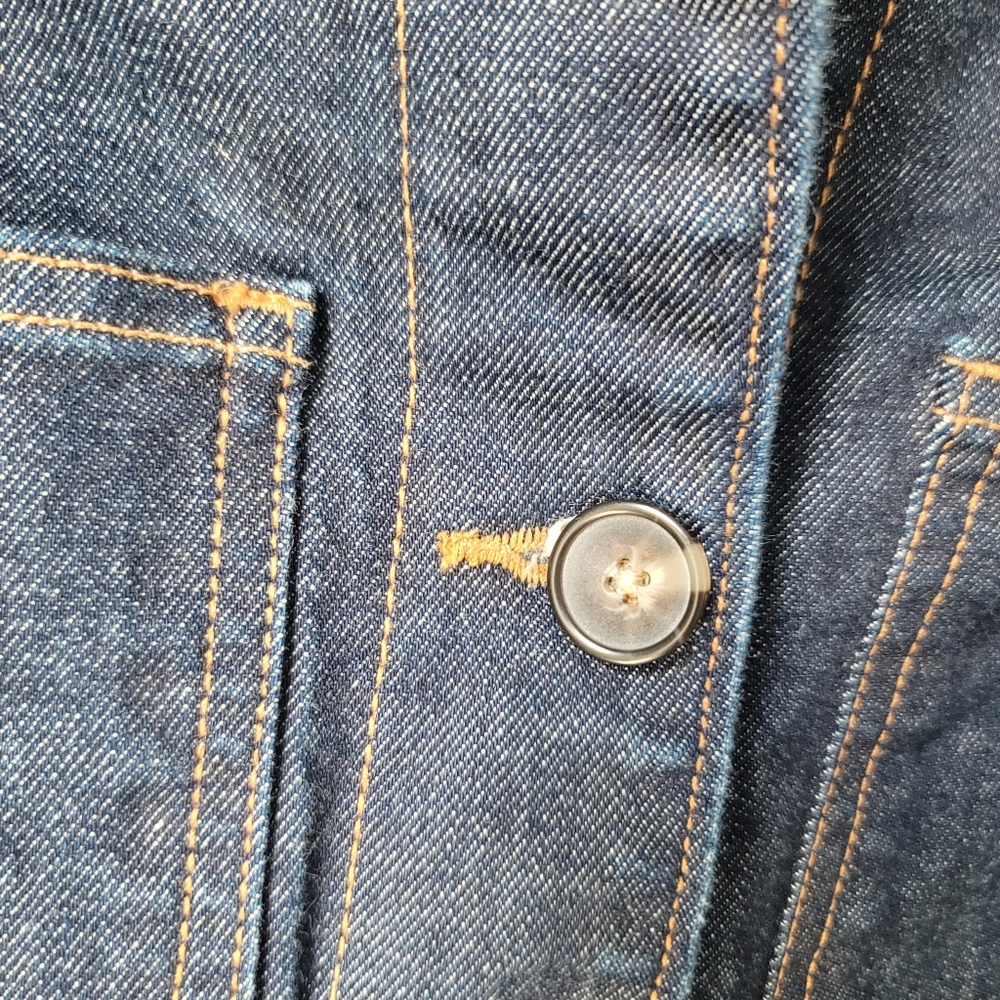 Everlane The Denim Chore Jacket Mini Dress In Dark Denim Size XSmall - Picture 4 of 8